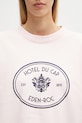 Sporty & Rich bluza bawełniana Eden Crest Embroidered różowy ST07160621P140
