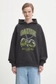 Хлопковая кофта GANNI Isoli Cherries Oversized печать серый T4285