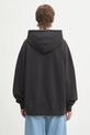 Одежда Хлопковая кофта GANNI Isoli Cherries Oversized T4285 серый