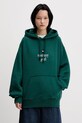 Tommy Jeans bluza bawełniana z kapturem zielony DN0DN00099