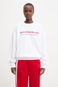 Sporty & Rich Run Club bluza oversize bawełniana damska biały ST07164172WH01
