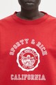 Sporty & Rich bluza bawełniana California Emblem czerwony ST07164033RE15