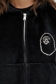 A Bathing Ape bluza welurowa Crystal Stone Ape Head czarny 001ZPL802005L