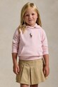 Polo Ralph Lauren gyerek felső elasztánnal rózsaszín 312844838025
