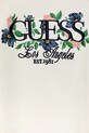 Fete Guess hanorac de bumbac pentru copii J5YQ06.KA6R4.9BYA bej