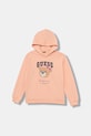 Guess hanorac de bumbac pentru copii imprimeu portocaliu J5YQ06.KA6R4.9BYA