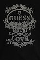 Fete Guess hanorac de bumbac pentru copii J5YQ06.KA6R4.9BYA negru