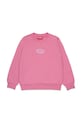 Dětská bavlněná mikina Diesel SVALSY SWEAT-SHIRT bez kapuce růžová J02417