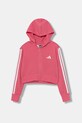 adidas bluza dziecięca z kapturem różowy JY4983