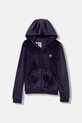 Dětská velurová mikina adidas Originals JX2847 fialová AW25