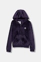 Detská velúrová mikina adidas Originals JX2847 fialová AW25