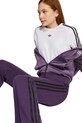 Παιδικό βελούδινο φούτερ adidas Originals μωβ JX2847