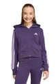 Детски суичър adidas с качулка виолетов JY4985