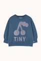Детски памучен суичър Tinycottons CHERRY GRAPHIC SWEATSHIRT AW25.279 син AW25