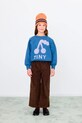 Tinycottons bluza bawełniana dziecięca CHERRY GRAPHIC SWEATSHIRT niebieski AW25.279