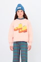 Dětská bavlněná mikina Tinycottons WALK GRAPHIC SWEATSHIRT bez kapuce růžová AW25.286