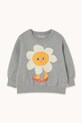 Tinycottons bluza bawełniana dziecięca FLOWER GRAPHIC SWEATSHIRT AW25.287 szary AW25