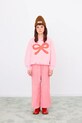Tinycottons bluza bawełniana dziecięca WORM GRAPHIC SWEATSHIRT różowy AW25.293