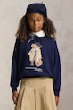 Παιδική μπλούζα με προσθήκη βαμβακιού Polo Ralph Lauren στάμπα σκούρο μπλε 313979037001