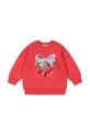 Konges Sløjd bluza dziecięca LOU SEQUIN SWEAT SHIRT OCS aplikacja czerwony KS103862.9BYA