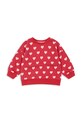 Konges Sløjd bluza bawełniana dziecięca LOUPY LOU SWEAT SHIRT OCS wzorzyste czerwony KS103874.9BYA
