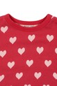Dziewczynka Konges Sløjd bluza bawełniana dziecięca LOUPY LOU SWEAT SHIRT OCS KS103874.9BYA czerwony