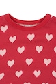 Момиче Детски памучен суичър Konges Sløjd LOUPY LOU SWEAT SHIRT OCS KS103874.9BYA червен