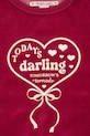 Dětská mikina s bavlnou Konges Sløjd VELOU BLOUSE GOTS burgundské KS104028.9BYA