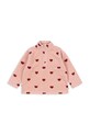 Konges Sløjd bluza dziecięca TAVI FLEECE SWEATSHIRT GRS z kapturem różowy KS101301.G.9BYA