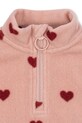 Dziewczynka Konges Sløjd bluza dziecięca TAVI FLEECE SWEATSHIRT GRS KS101301.G.9BYA różowy