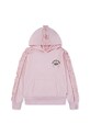 Παιδική μπλούζα Levi's PULLOVER HOODIE WITH RUFFL απλικέ ροζ 3EN426