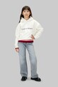 Дівчинка Дитяча кофта з бавовною Calvin Klein Jeans IG0IG03018.9BYA бежевий