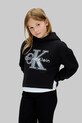 Детская кофта с хлопком Calvin Klein Jeans с капюшоном чёрный IG0IG03018.9BYA