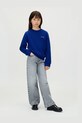 Девочка Детская хлопковая кофта Calvin Klein Jeans IU0IU00686.9BYA тёмно-синий
