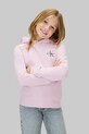 Calvin Klein Jeans bluza bawełniana dziecięca nadruk różowy IU0IU00712.9BYA