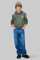 Dětská bavlněná mikina Calvin Klein Jeans IU0IU00712.9BYA zelená