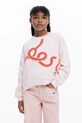 Desigual hanorac de bumbac pentru copii imprimeu roz 25WGSK08