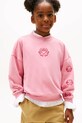 Дитяча бавовняна кофта Tommy Hilfiger без капюшона рожевий KG0KG08782.116.122.9BYA