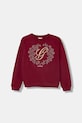 Guess bluza bawełniana dziecięca nadruk bordowy J5BQ00.KAV34.9BYA