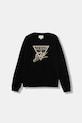Дитяча бавовняна кофта Guess без капюшона чорний J5BQ04.KAV34.9BYA