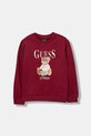 Guess bluza bawełniana dziecięca nadruk bordowy K5BQ00.KAX74.9BYA