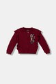 Guess bluza bawełniana dziecięca aplikacja czerwony K5BQ02.KAX74.9BYA