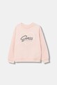 Guess bluza bawełniana dziecięca wzorzyste różowy K5BQ05.KAV34.9BYA