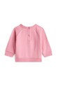 Tommy Hilfiger bluza niemowlęca z bawełną KN0KN02114.9BYA różowy AW25