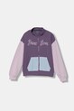 United Colors of Benetton bluza bawełniana dziecięca aplikacja fioletowy 3J68C505D.G.seasonal
