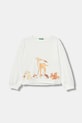 Παιδική μπλούζα United Colors of Benetton χωρίς κουκούλα λευκό 3SNPG10KA.P.seasonal