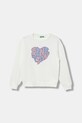 United Colors of Benetton bluza bawełniana dziecięca nadruk biały 3J68C10Q0.G.seasonal