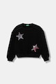Детская хлопковая кофта United Colors of Benetton без капюшона чёрный 3J68C10QI.G.seasonal
