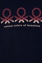 Dziewczynka United Colors of Benetton bluza bawełniana dziecięca 3J68C204W.G.seasonal granatowy