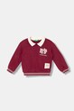 United Colors of Benetton bluză copii imprimeu burgundia 32N4G10KJ.P.seasonal